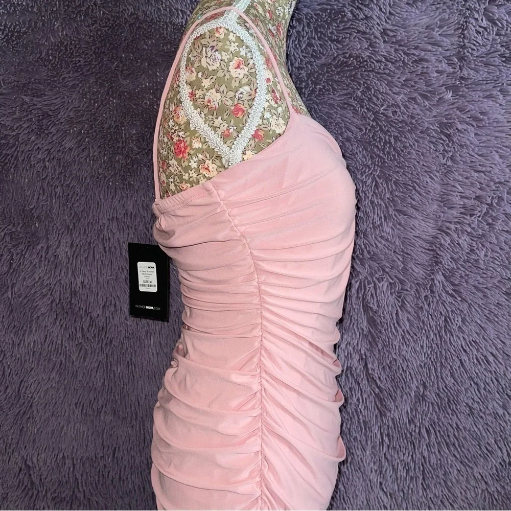 Fashion Nova V Neckline Ruched Sexy Dress